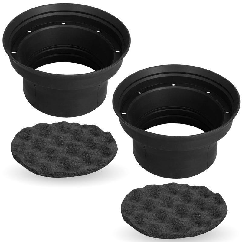 NVX XBAF65 2 Piece 6.5" or 6.75" Weatherproof Silicone Rubber Speaker Baffle Kit - Image 1